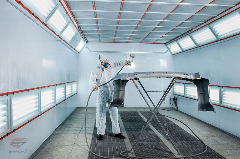 تاثیر اتاق رنگ خودرو در کیفیت و دوام رنگ نهایی